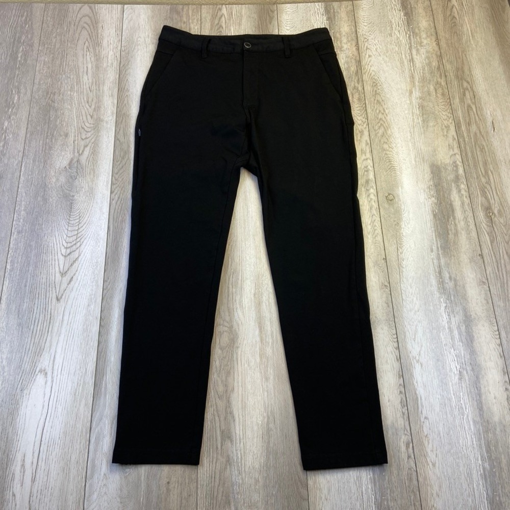 BYLT Everyday Pant 2.0 Mens Large Black Stretch Chino Inseam Taper Leg Men 32x30